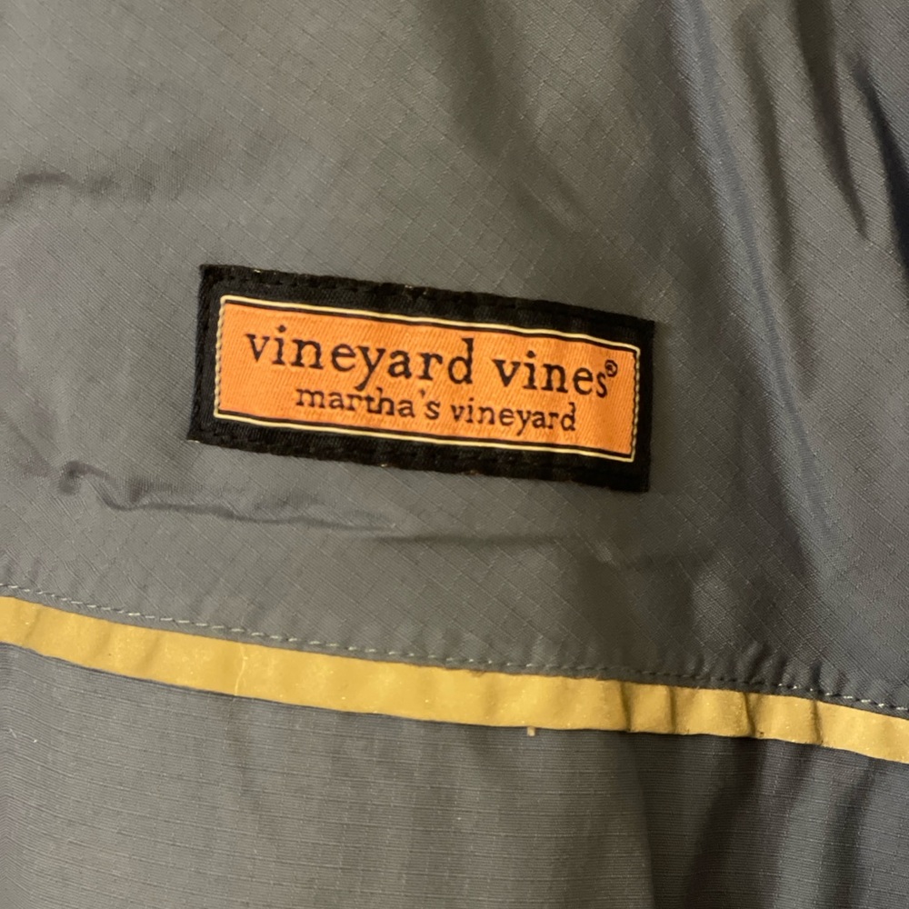 Vineyard Vines Dusty Blue Hooded Utility Jacket with Reflective Trim - Picture 2 of 6